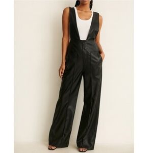 Zara Pleather Overalls